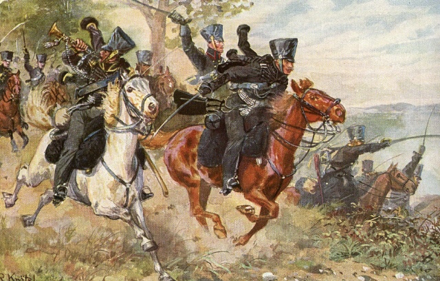 Angriff der Lützower Kavallerie